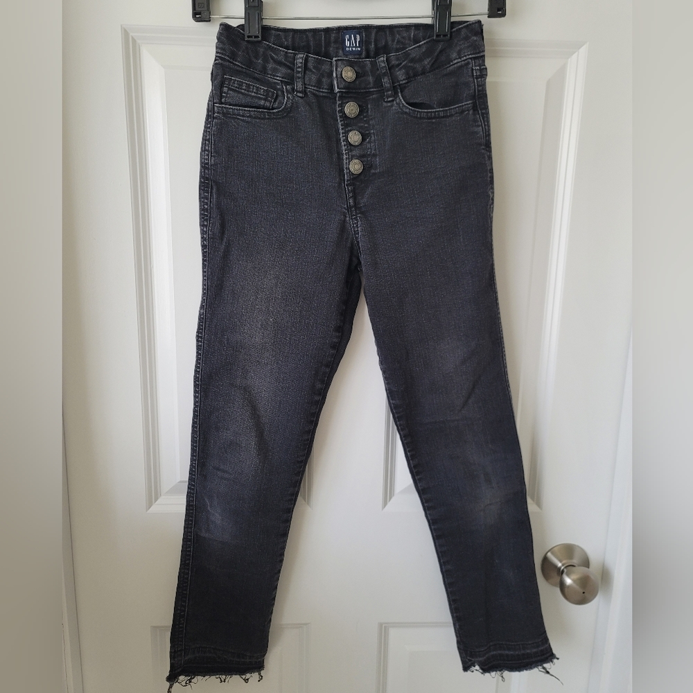Gap Girls stretch high rise slim ankle jeans